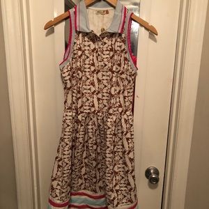 Antit Brown Pattered Dress - S